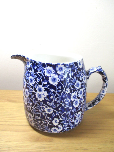 Burleigh blue calico jug - burleigh, cm