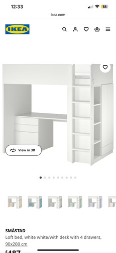 Ikea loft bed with - loft,