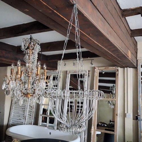 Ornate small hanging basket - small,