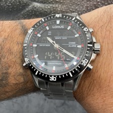 Lorus Watch Mens RW635AX5 Dual Display Analogue Digital RRP £129.99 NEW Boxed 