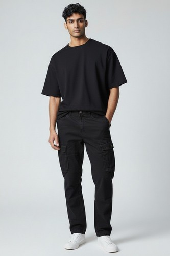 Mens stretch cargo trousers - stretch,