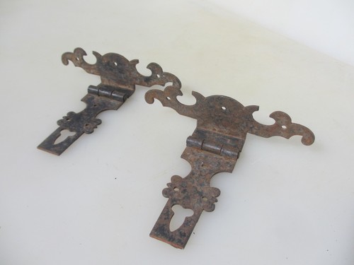 Antique iron hinge straps - hinge,