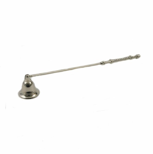 Silver finish candle - candle, snuffer