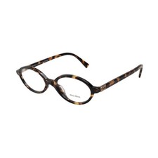 MIU MIU MU MU 01XV 19P101 Light Havana Round Women Eyeglasses Rxable AUTHENTIC