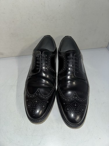 Barker black leather brogue - barker,