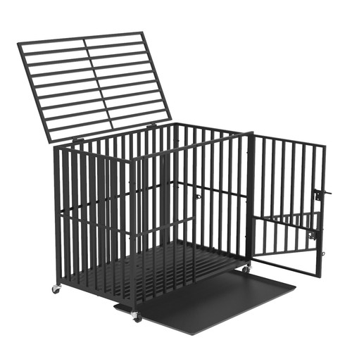 Large metal military pet cages - military,