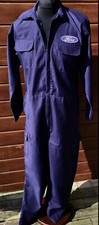 Superb Retro Classic Ford Badge Zipped Navy Boiler Suit Overalls Size XXL 49-52"