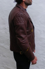 Vtg burgundy mens leather