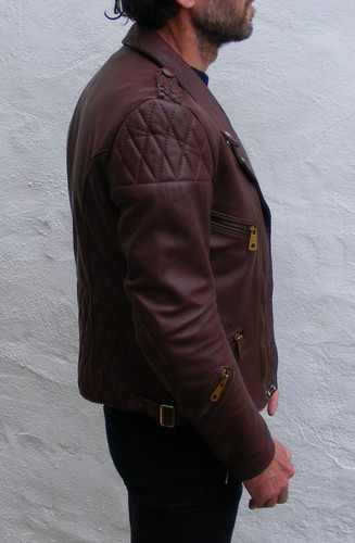 Vtg burgundy mens - , leather