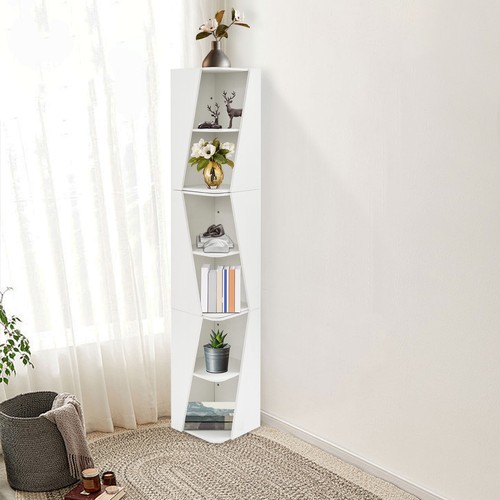 Corner shelf tier wall - shelf, 6-tier