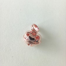 PANDORA Rose Gold Festive Dangle Charm Heart Bell