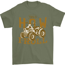 Quad Bike How I Roll Mens T-Shirt 100% Cotton