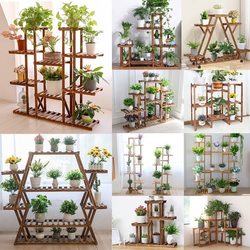 Various wood plant stand - wood,
