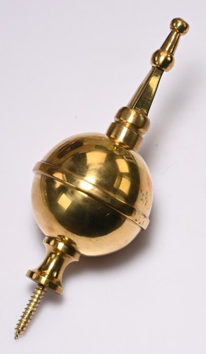 Brass finial spire ball - ball, clocks