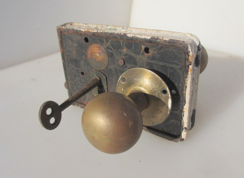 Antique iron door lock - lock, vintage