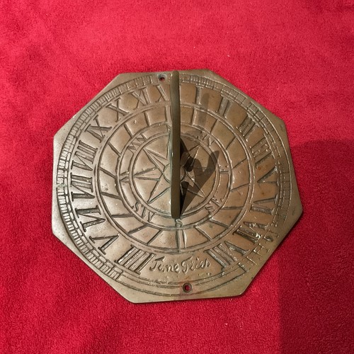 Vintage brass sundial - vintage,
