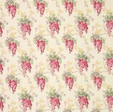 Laura Ashley Fabric Material Wisteria Cranberry SOLD PER METRE