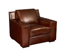 Club Chair " Maurice " Braun Art Deco Kubusform Leather Armchair Cottage