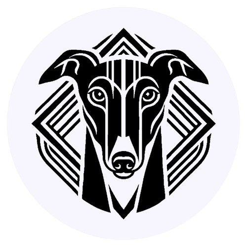 Art deco greyhound - x, 'art