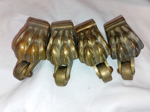 Antique brass lion paw - x,