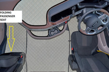 TRUCK ECO LEATHER FLOOR MATS -BEIGE FIT Daf  XG , XG+ [ FOLDING PASSENGER SEAT]
