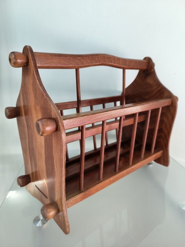 Vintage wooden magazine rack - vintage,