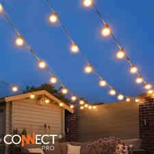 ConnectPro® 5m-50m Festoon Connectable Warm White LED IP65 Outdoor Frosted Light