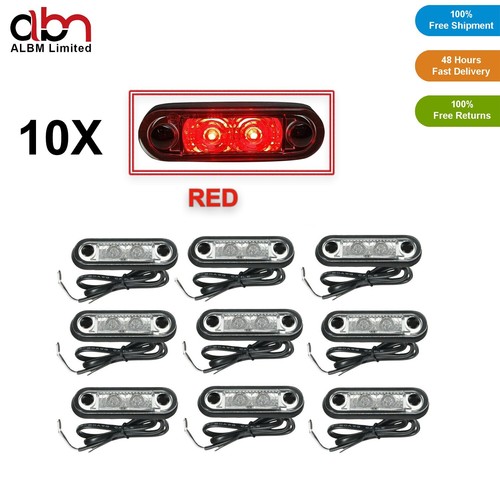 10x red hella style led - 10x, flush