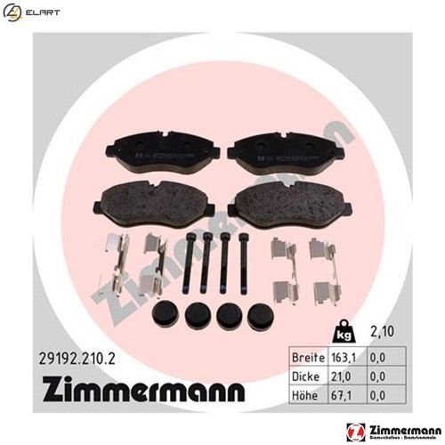 Brake pad set disc - set,