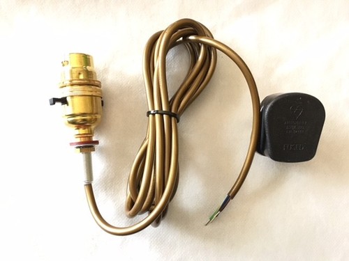 Brass pre wired table lamp - pre-wired,