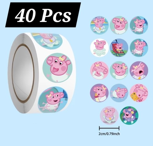 40x peppa pig - pig, stickers