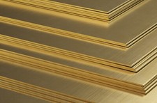 Natural Brass Sheet Metal guillotine cut - 0.3mm to 3.0mm - Multiple Sizes