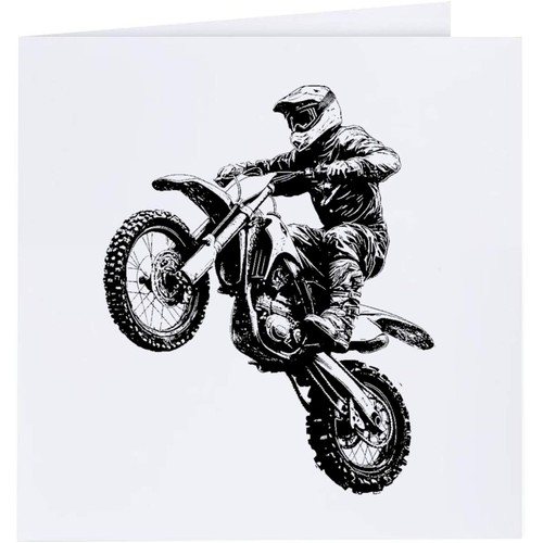 Dirt bike jump greeting - bike,