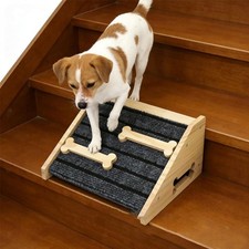 Wooden Dog Stair Ramp,  Stool
