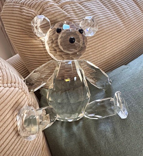 Clear crystal teddy bear - clear,
