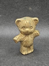 Cute Vintage Small solid Brass Bear figurine 