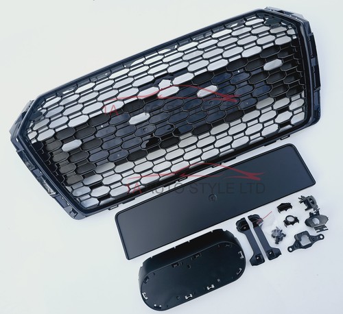 Rs4 gloss black honeycomb mesh - rs4,