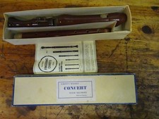 Vintage Schotts Concert Tenor Recorder made in Germany , brass parts