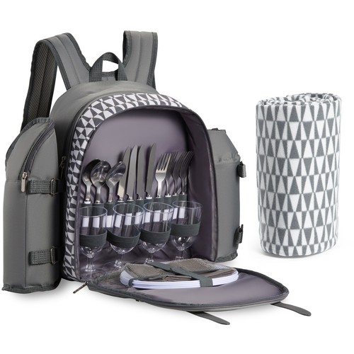 Grey picnic backpack - grey,