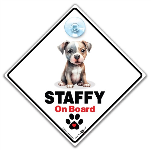 Staffy board sign - board,
