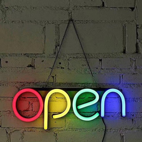 Led open shop - sign, neon
