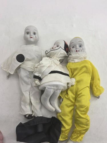 Porcelain pierrot dolls - porcelain,