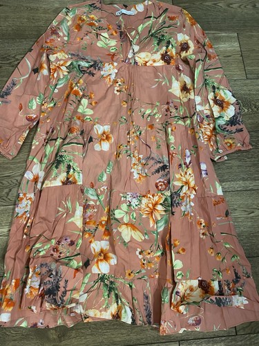 Zara women floral midi dress - women's,