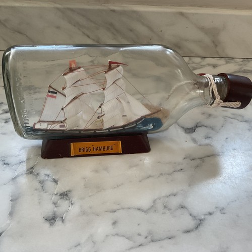 Vintage ship bottle - ship,