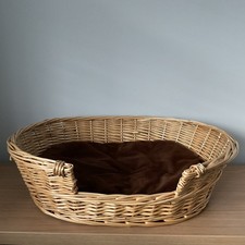 Oval Wicker Cat Dog Pet Bed