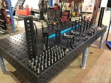 STC Cast Iron 4mtr x 2mtr Welding Jig Table with full tool Setup