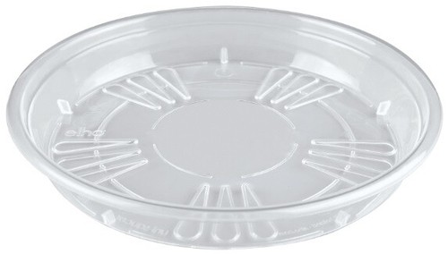 Clear round plastic plant pot - round,