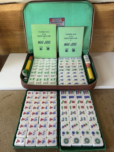 Vintage mahjong set unused - mahjong,