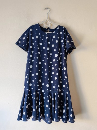 Zara navy blue polka dot - zara,