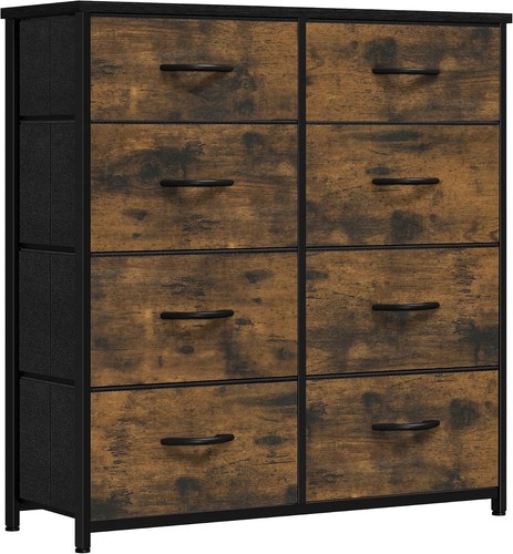 Rustic brown chest drawers - brown,